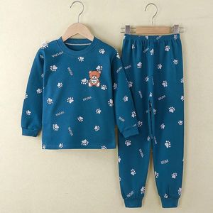 Roupas Defina o Long Johns de fundo do filho dos filhos do capa de baixo, algodão puro, meninos meninas, garotas de fundo, desgaste do atacado em casa