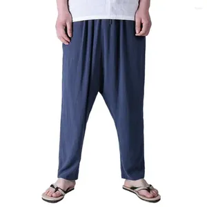 Men's Pants Spring Harem Men Cotton Linen Plus Size Summer Casual Trousers Vintage Autumn Korean Street Fashion