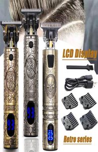 Exibir LCD Exibir barbeador de barbear sem fio elétrico para homens Máquina de barbear com lâminas barbear para barba shavette 2206228572873