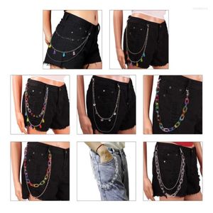 Belts Skirts Pants Chain Goth Multi Type Chains Transparent Alloy Pendant Waist Wallet Pocket For Women Girls Gift 274T