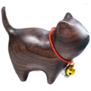 Figurine decorative Little Black Cat Ebony Decoration Cine Custice Cancstick Desktop Fatto Desktop Regalo creativo giapponese