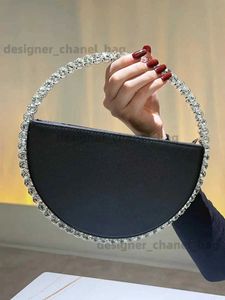 Totes Water Diamond Round Ring Evening Bag Fashion Artificial Leather Clutch Wallet Ladies Elegant Handbag Party Ball Wedding T240528