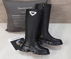 2021 Classic women knee boots fashion comfortable woman shoes high end quality leather ladies boot trend designer black bootis wit4910727