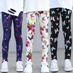 Trousers Girls leggings Spring And Autumn Thin Childrens Stretch Printed Pants Korean Childrens Pants Summer Clothes Y240527