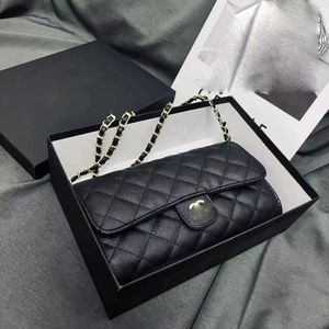 Chanei Classic Pu Shourdled Bag Messenger Bags女性用ファッションデザイナーのための小さなスリングバッグ2723のフルセット付き22cm