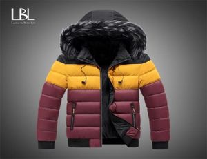 Winter Parkas Hombre Men039S Jaqueta de algodão acolchoado Jackets Men Fashion Tops Zipper Up Outer;