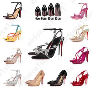 Redbottoms Heels Suela Roja Sandals 유명한 디자이너 여성 트레이너 운동화 남성용 여성 트레이너 펌프 가죽 Peeptoes 섹시한 뾰족한 슬리퍼