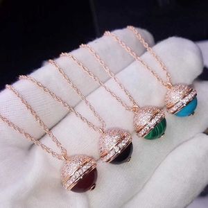 Бренд Pure 925 Severling Silver Jewelry для женщин красочное мяч для мяча ожерелье для мяча