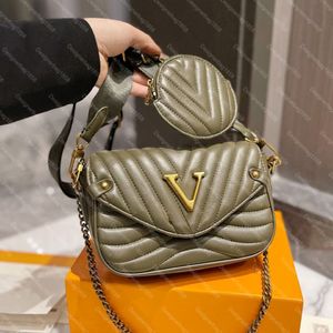 Omuz çantaları tasarımcı omuz crossbody çanta kadınlar zincir cüzdan çantası yeni dalga yeni dalga çoklu pochette çantaları çanta 2 parça 2405