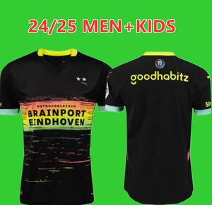 24 25 Eindhoven Away Soccer Jerseys 2024 Hazard FABIO Sia psvs Men It Football Shirts Kids Set TOP Adult Kits LANG 7 DEST 8 DE JONG 9 TILLMAN 10 BAKAYOKO 11 PEPI 14 LANG