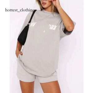 Whitefox Women Tracksuits Two Pieces Set Designer Fox Summer New T-Shirt Set Fashion Sports Foam Short Sleeved Pullover Short 3355