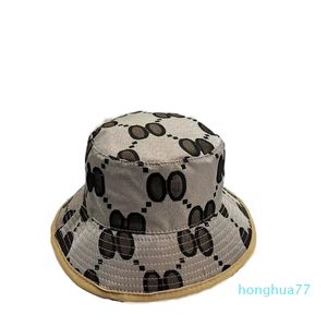 Reversibel designer hink hatt sommar bob hattar för män kvinnor canvas fiskare casquette luxe mode strandmössa multicolour
