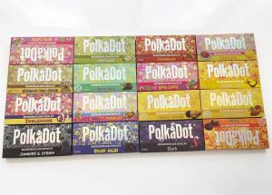 Nyaste Polkadot Chocolate Bar Box Magic Mushrooms 4G Polka Dot Chocolate Bars Dank Berries Cream Packaging Boxes 27 Style