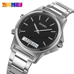 Wristwatches all steel 3 times backlit display digital timing sports mens waterproof alarm clock watch reloj hombre H240528