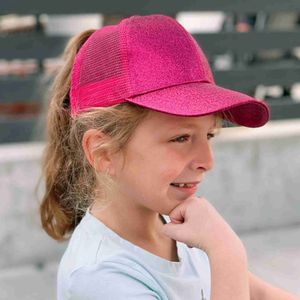 Caps Chapéus meia malha de malha de malha Glitter Glitter Baseball Childrens Tail Cap respirável Presente WX5.27