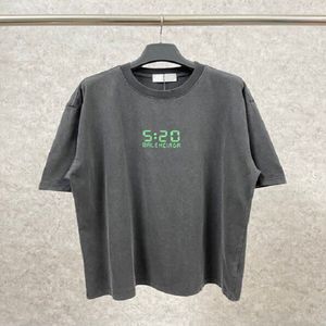 2023SS Summer Primavera Designer di alta qualità Lettere Stampa T-shirt in cotone Pullover rotondo Pullover T-shirt unisex K49D 303E K49D 303E