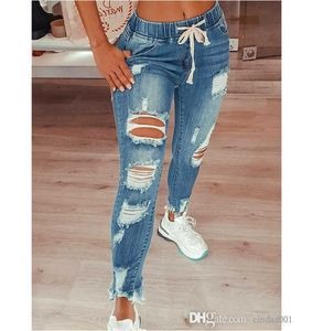 Designer Sexy Women hole Jeans 3XL Tassel Slit Denim Pencil Pants Casual Straight Fashion Leisure Trousers 2022 trends4247302