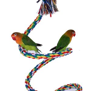 Hot Sale Stand Pet Stand Treinamento Acessórios para papagaio corda pendurada Pudgie pergaminho Chew corda CAGA CAGA CABATAME