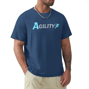 Tanques masculinos Tops Dog Agility (Atividade esportiva com seu cão) Edição de camisetas Fãs de esportes Funnys Mens Cotton T Tirchas
