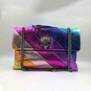 KURT PAGS EAGLE HEAD TIE DYED Rainbow Chain Handväska Personliga tygväskor Single Shoulder Messenger Bag 220616zhouzhoubao123 184R