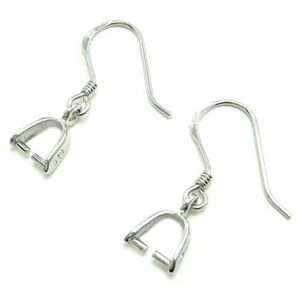 Örhänge Finding Pins Bails 925 Sterling Silver Earring Blanks With Bails DIY Earring Converter French Ear Wires 18mm 20mm CF013 5Pairs 199n