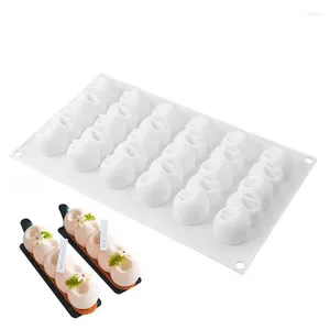 Bakeware Tools 6 konkav boll lång strip silikon kaka mögel 3D bakning efterrätt dekoration bröllop leveranser köksredskap