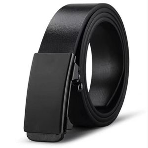 Men's leather fashion personality young business leisure belt middle-aged automatic buckle longest 130cm A40 299U
