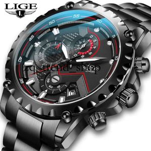 Lige Watches Masculino New Designer Men Watches Top Brand Fashion Sport Waterproof Chronograph Watches Manlig rostfritt stål Luxury Wristwatch Men Watches 558