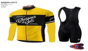 2019 Morvelo Long Sleeve Bib Shorts Set Cycling Clothing Breattable Bike Riding Wear Ropa Ciclismo Bicycle Jersey 9D Gel Pad2224163