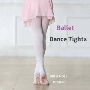 Calzini per bambini Principessa bambina Ballet collant ad alta elasticità Dance collant con buco senza cucitura primavera autunno femminile bambini calze Y240528