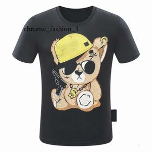 Philipp Plain Shirt Brand Men Diamond Quality Skulls Tshirt Designer Skull Outlet T Shirt Luxury Sleeve Dollar Designer Brown Philipp Plain Polo 747