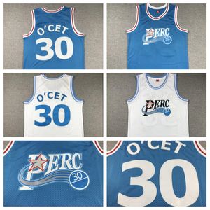 Stitiched Perc O'Cet Movie Jersey White Blue Mens Perc O Cet #30 Movie Basketball Jersey Size S-XXL 2024 Ny ankomst