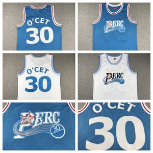 Stitiched Perc O'Cet Movie Jersey White Blue Mens Perc O Cet #30 Movie Basketball Jersey Size S-XXL 2024 Nuovo arrivo