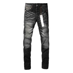 Jeans masculinos Purple Roca Brand Jeans está na moda e de alta qualidade, com pintura de rua de primeira linha e reparo de jeans de ajuste de baixo aumento J240527