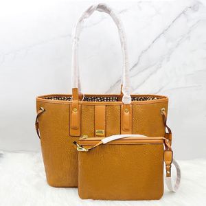 Kadın erkekler kahverengi deri tasarımcı tote çanta debriyaj şehir omuz çantası lüks çanta çift taraflı dükkan crossbody toptan hafta sonu cüzdan vintage yaz anne çanta