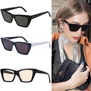 Cat-eye plate sunglasses SL276 woman special square fashion trend stage style super good-looking face change retro chic girl UV400 high quality shipped with box