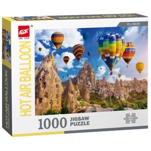 Puzzles 70*50cm Adult Paper Jigs Puzzle 1000 Pieces Street Hot Air Balloon Beautiful Landscape Daily Entertainment Christmas Gift