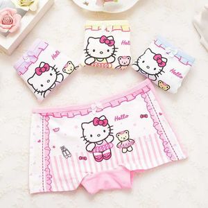 Panties Kids Underwear 4pieces/ lot Soft Childrens Boxer Cool Children girls Underwear Cute Cartoon cat Briefs Pants Underpants 2-9Y Y240528