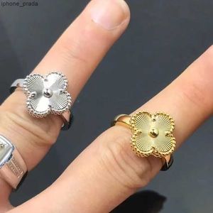 Highly Quality Rings Four-leaf Clover Designer Cross Ring Fashion Platinum Plated Thai Sier Gold Jewelry Hypoallergenic Chains Gift Ring
