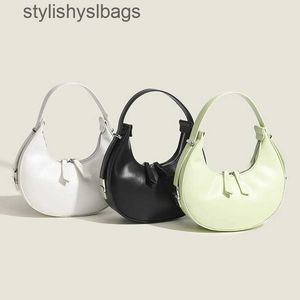 Totes kleine französische Achselstasche für Frauen neue Halbmond Handtasche Instagram vielseitige Textur Mode Schulter H240529