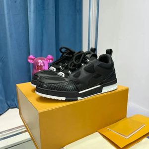 Sneakers pattini designer di lusso uomo scarpa nera bassa top da donna scarpe casual in gomma sola cotone allungamento