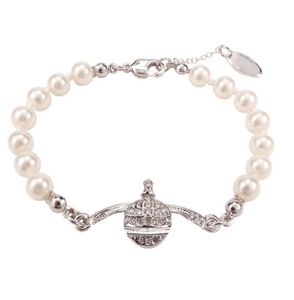 Charm Armbänder Saturn Schicht Perlenkönigin -Armband mit Logo Hummerverschluss Designer Luxus -Armreifen Cjeweler Bijoux für Herren Womens8308431