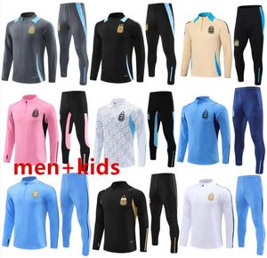 23 24 25 3-Sterne Argentinien Tracksuit Soccer Trikot Messe Messis Training Anzug Fußball-Shirt Maradona di Maria 22/23/24 Männer Kids Kit Trailsuit-Sets Uniformen