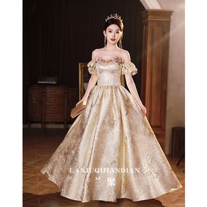 gold Arabic Mermaid Prom Dresses new champagne Stunning Crystals Rhinestones off shoulder Sexy Special Occasion Party Gowns Slim Fitted Plus Size Vestidos De Festa