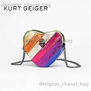 Cross Body Kurt Geiger Ny axelväska jämfört med regnbågen skarvad crossbody väska brittisk varumärkesdesigner handväska mode trend kvinnors väska t240529