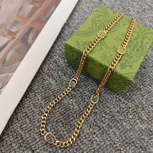 Golden Designer Necklace Fashion Jewelry Necklaces Gift Mens Letter Chains Necklace For Men Women Golden Chain Jewlery Party