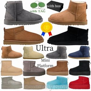 boots designer womens australia Classic Ultra Mini Platform Boot Chestnut Mustard Seed Black Goat Bailey Bow fashion comfort winter women booties einf o80a#