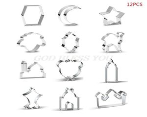 12pcs Eid Mubarakramadan Cookie Cutters Diy Moon Star Biscoit Cutters Bolo Ferramentas de cozimento Ramadan Kareem Party Decor T2007035042769