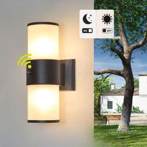 Sensore della lampada a parete Controllo luce da giardino esterno Luci a led doppia e giù per illuminazione porta moderna tubo rotondo esterno