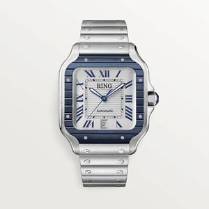 2022 Men's New Mechanical Watch Stainless Steel Case Strap Blue Dial Suitable for Date Gifts 267e